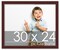 30x24 Solid Wood Picture Frame with UV-Resistant Acrylic & Acid-Free Backing, Available in 6 Finishes: Matte Black, Matte White, Metallic Bronze, Silver, Natural Wood Grain & Mahogany